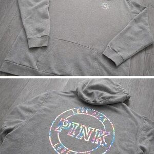 Gray PINK Hoodie